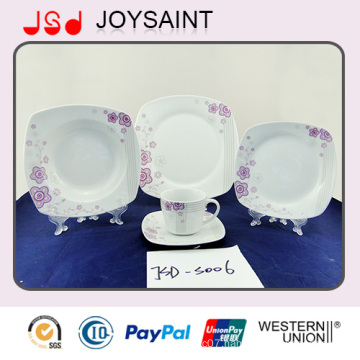 OEM Quality Square Shape 18PCS Dinner Cup with Porcelain Ceramic